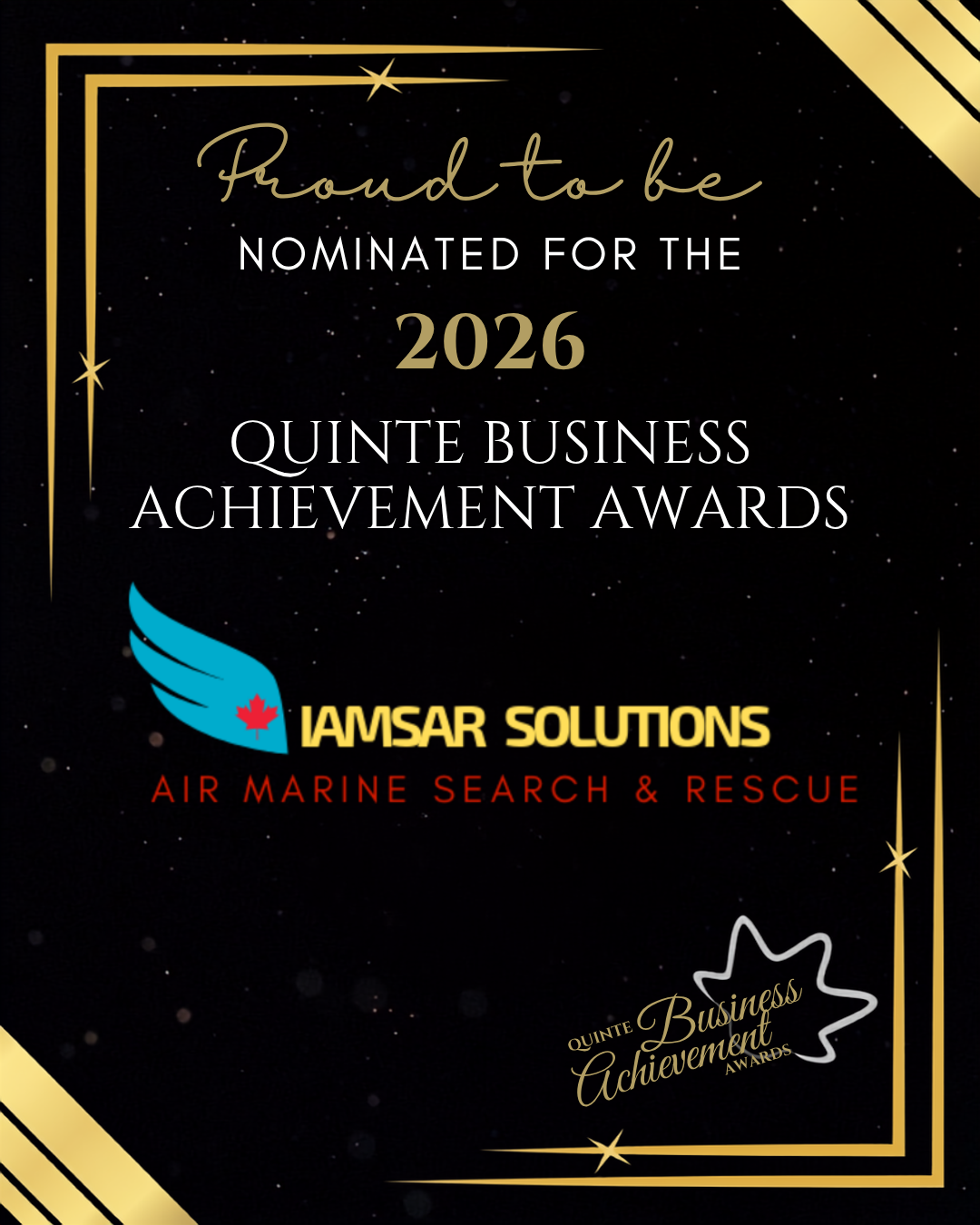 Quinte business awards 2026 IAMSAR Solutions